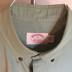 Men's Brooks Brothers Sport Shirt Green/White